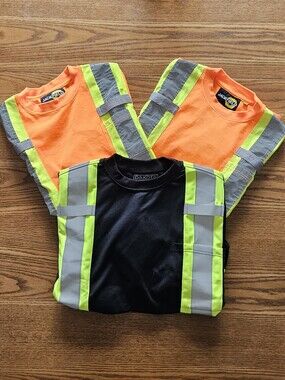 Dakota & Jackfield High Visibility Work Safety Shirts Bundle Lot of 3 - Small